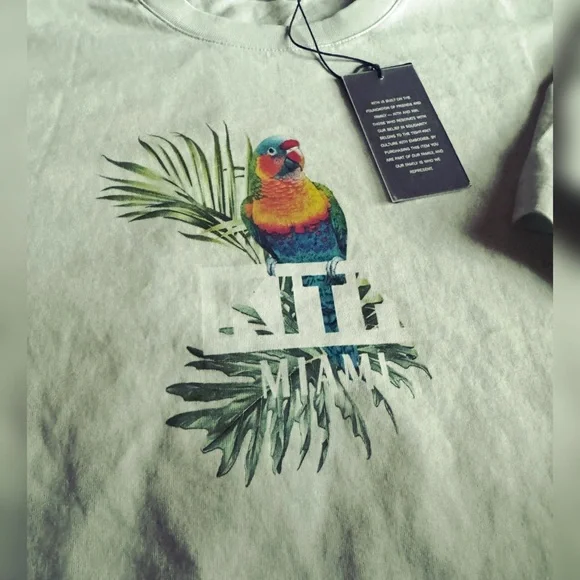 KITH Miami Parrot Box Logo Vintage Tee • Store Exclusive • Mint • 2025